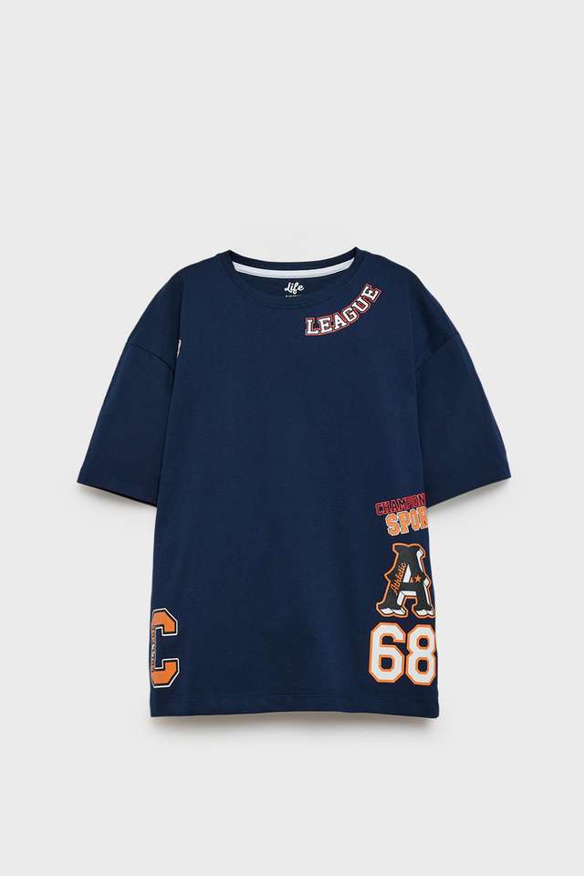 Graphic-Print-Cotton-Round-Neck-Boys-T-Shirt