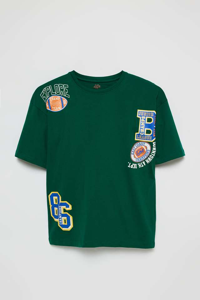 Graphic-Print-Cotton-Round-Neck-Boys-T-Shirt