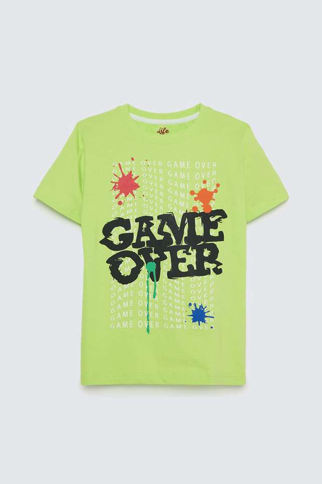 Graphic-Print-Cotton-Round-Neck-Boys-T-Shirt