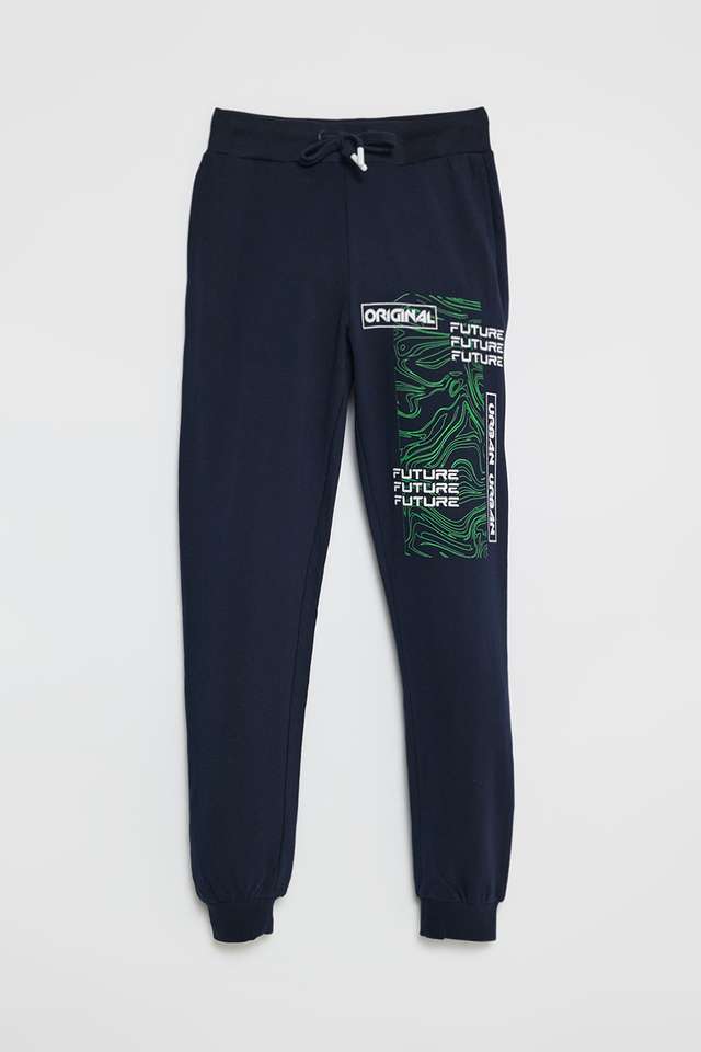 Graphic-Print-Blended-Fabric-Regular-Fit-Boys-Track-Pants