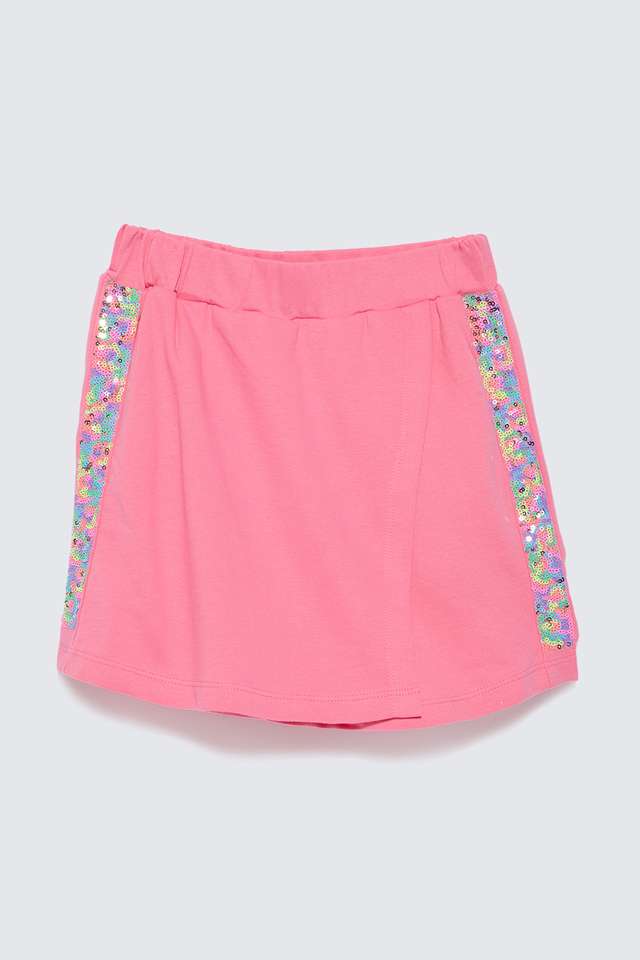 Solid-Blended-Fabric-Regular-Fit-Girls-Shorts