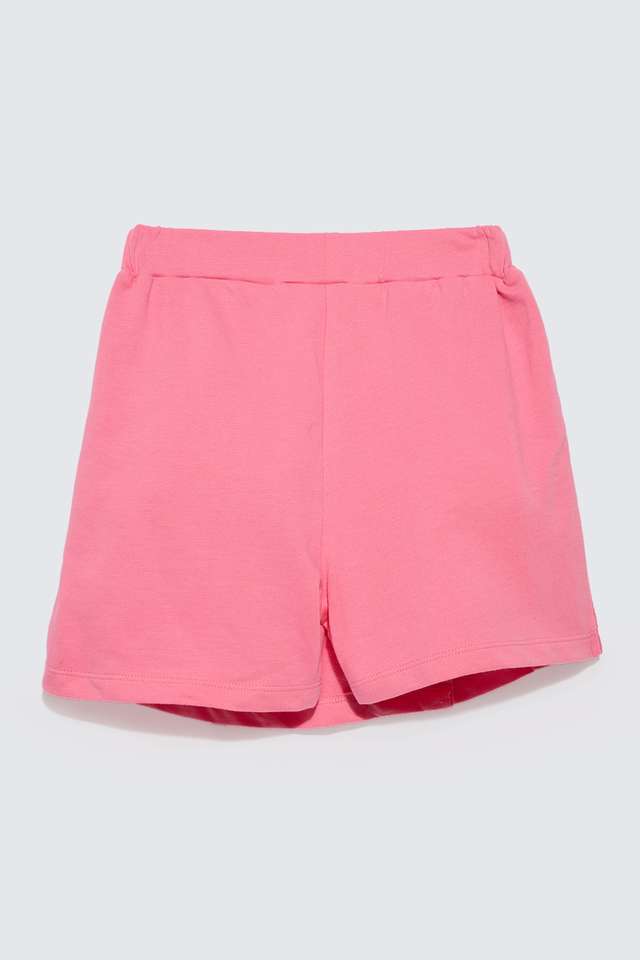 Solid-Blended-Fabric-Regular-Fit-Girls-Shorts