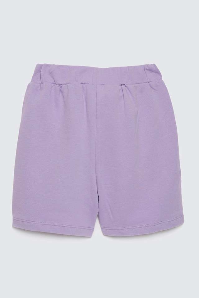 Solid-Blended-Fabric-Regular-Fit-Girls-Shorts