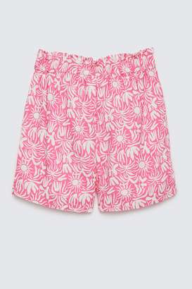 Solid-Blended-Fabric-Regular-Fit-Girls-Shorts