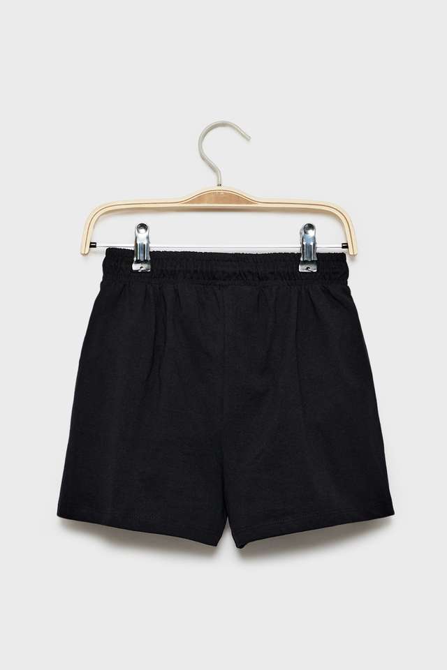 Solid-Cotton-Regular-Fit-Girls-Shorts