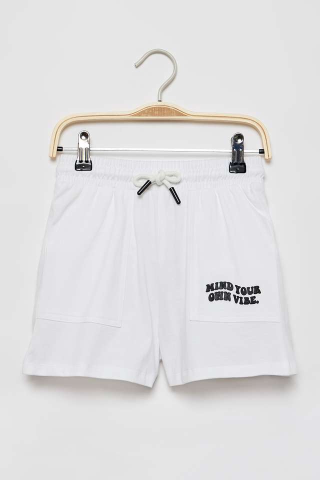 Solid-Cotton-Regular-Fit-Girls-Shorts