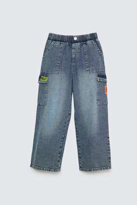 Solid-Blended-Fabric-Regular-Fit-Girls-Jeans