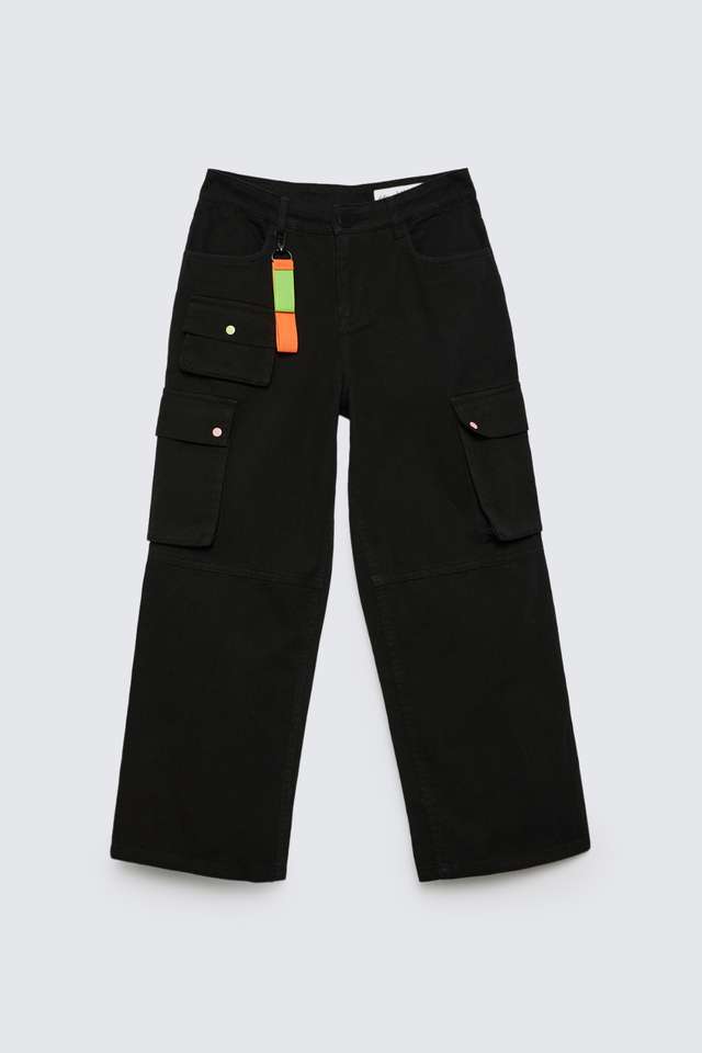Solid-Blended-Fabric-Regular-Fit-Girls-Jeans