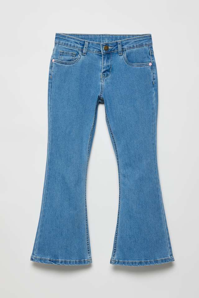 Solid-Blended-Fabric-Regular-Fit-Girls-Jeans