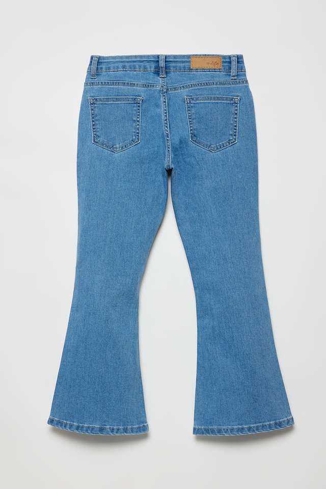 Solid-Blended-Fabric-Regular-Fit-Girls-Jeans