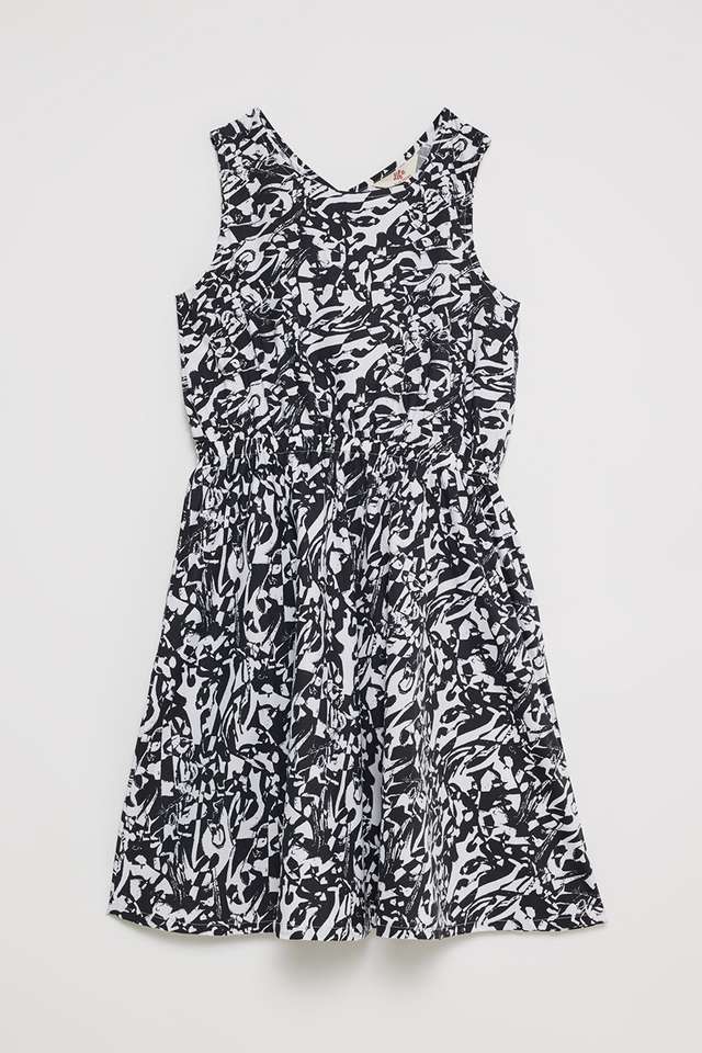 Solid-Blended-Fabric-Round-Neck-Girls-Casual-Wear-Dress