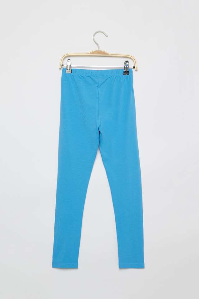 Solid-Blended-Fabric-Regular-Fit-Girls-Leggings
