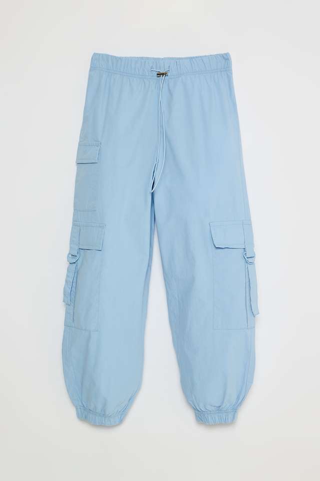 Solid-Blended-Fabric-Regular-Fit-Girls-Pants