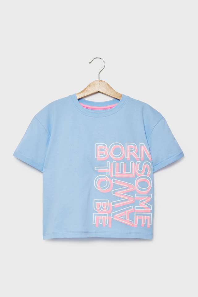 Graphic-Print-Cotton-Round-Neck-Girls-T-Shirt