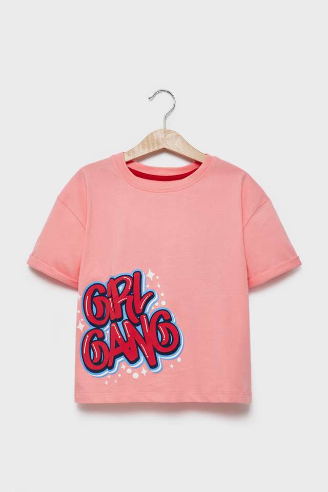 Graphic-Print-Cotton-Round-Neck-Girls-T-Shirt