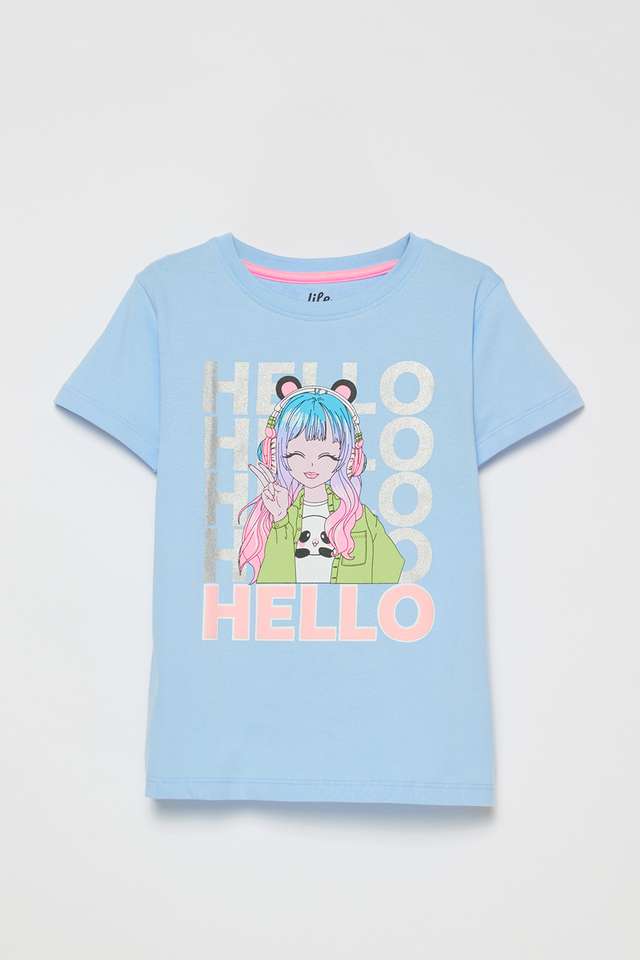 Graphic-Print-Cotton-Round-Neck-Girls-T-Shirt