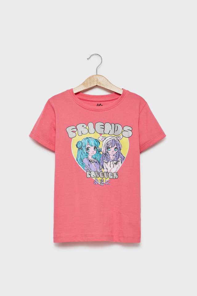 Graphic-Print-Cotton-Round-Neck-Girls-T-Shirt