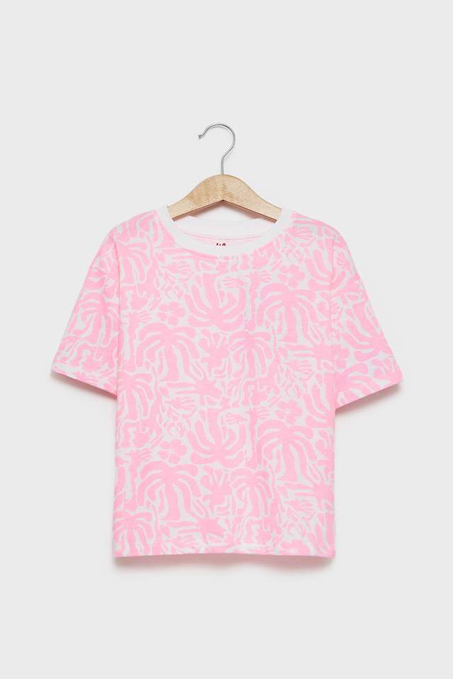 Printed-Cotton-Round-Neck-Girls-T-Shirt