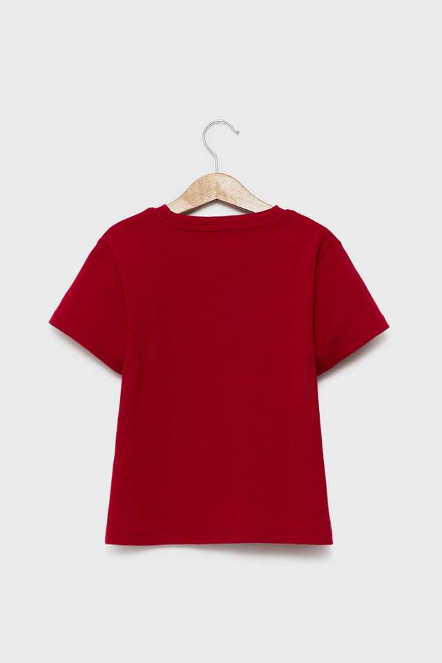 Solid-Cotton-Round-Neck-Girls-T-Shirt