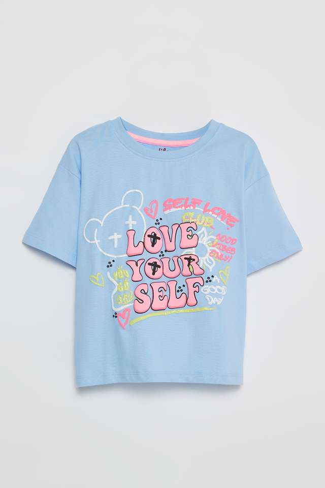 Graphic-Print-Cotton-Round-Neck-Girls-T-Shirt