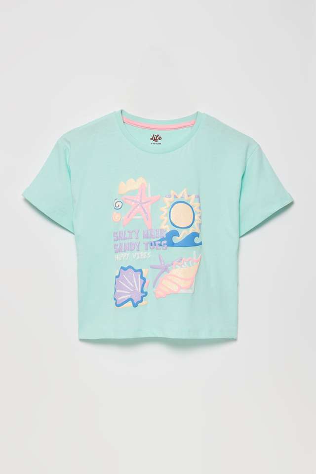 Graphic-Print-Cotton-Round-Neck-Girls-T-Shirt