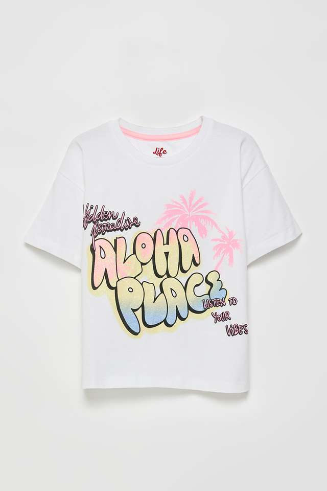 Graphic-Print-Cotton-Round-Neck-Girls-T-Shirt