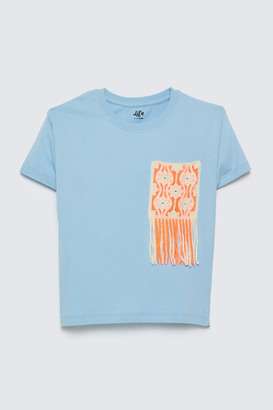 Solid-Blended-Fabric-Round-Neck-Girls-T-Shirt