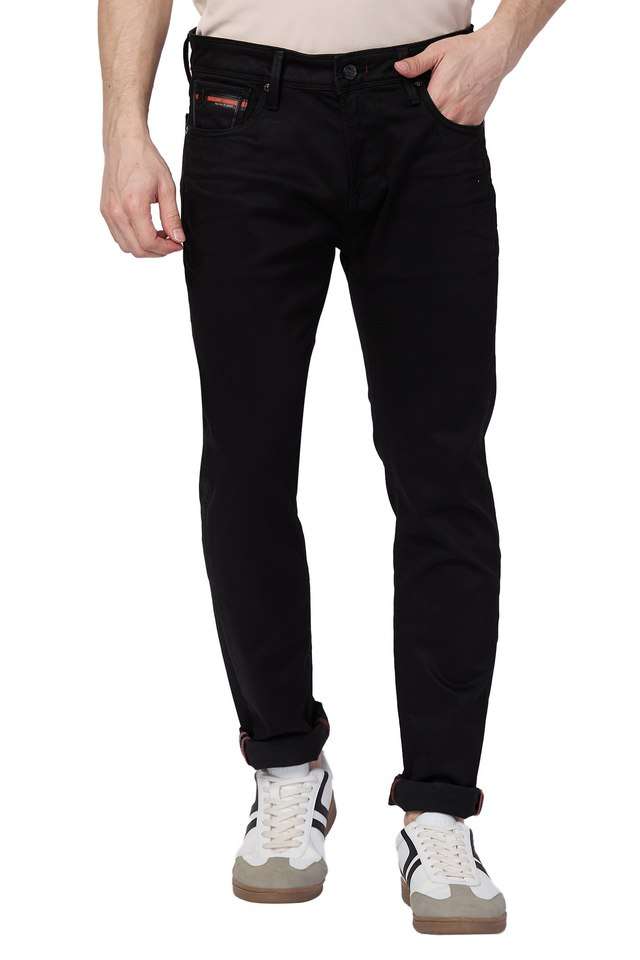 Light-Wash-Blended-Fabric-Slim-Fit-Men-s-Jeans