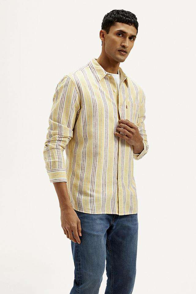 Stripes-Blended-Fabric-Slim-Fit-Men-s-Casual-Wear-Shirt