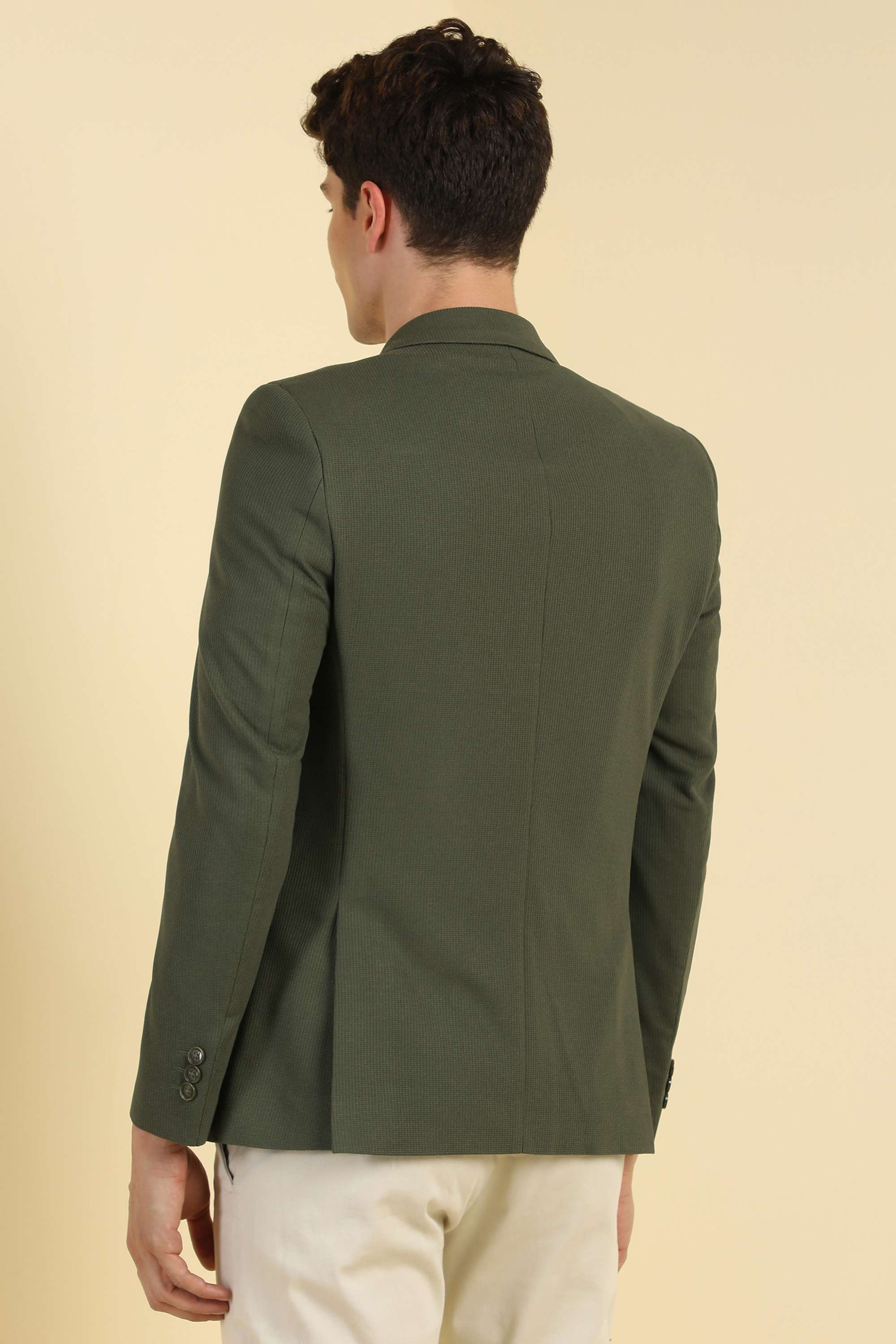 Solid-Blended-Fabric-Super-Slim-Fit-Men-s-Casual-Blazer