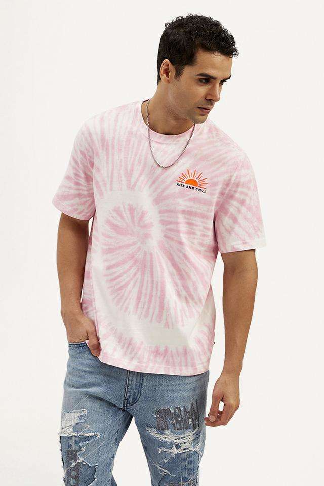 Tie-&-Dye-Cotton-Regular-Fit-Men-T-Shirt