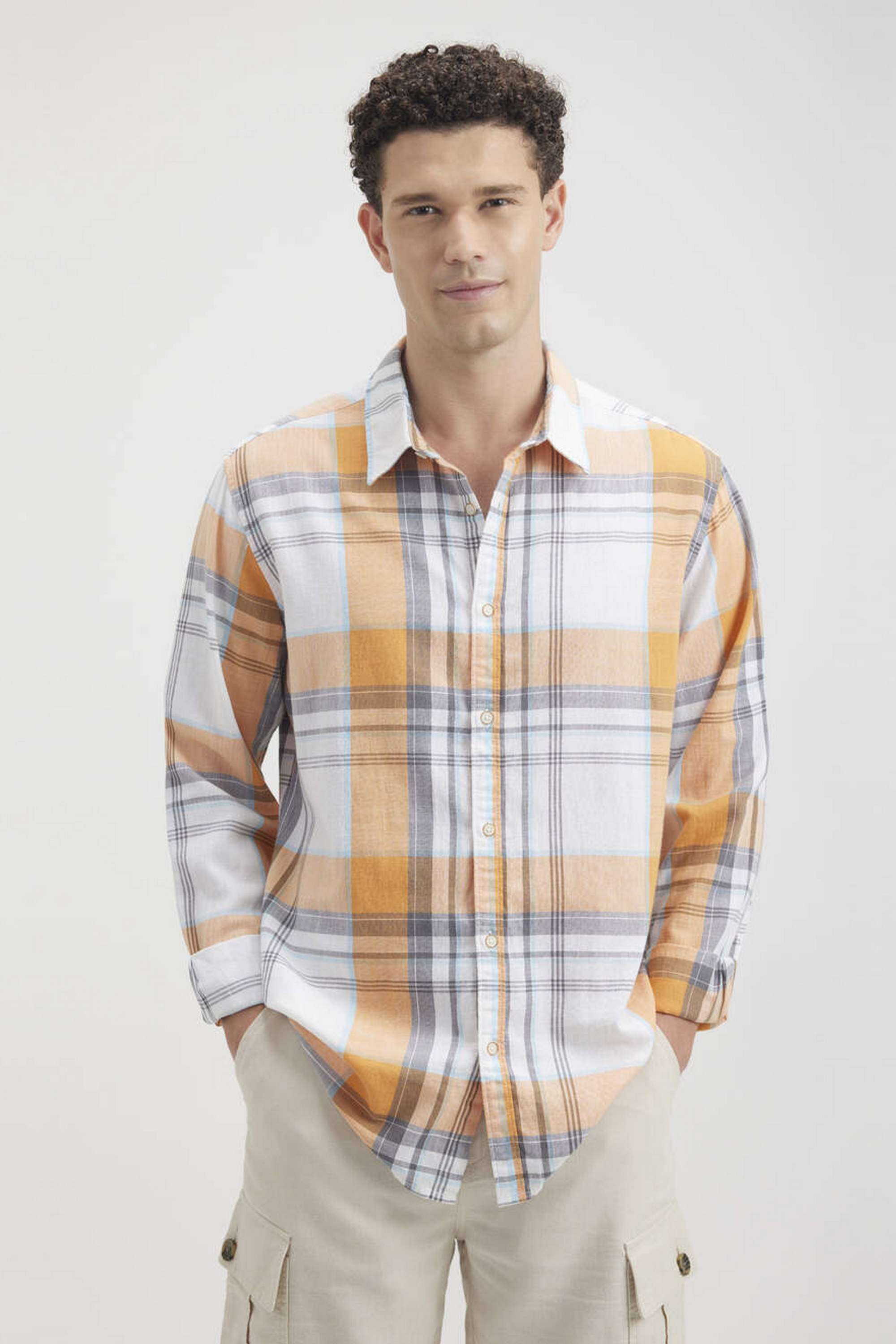 Checks-Cotton-Regular-Fit-Men-s-Casual-Wear-Shirt