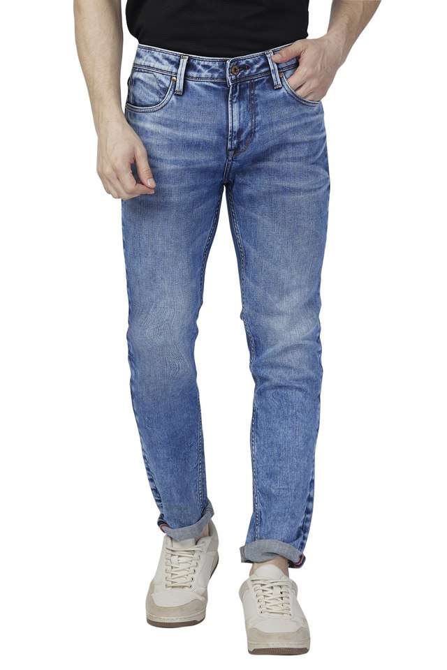 Light-Wash-Blended-Fabric-Tapered-Fit-Men-s-Jeans