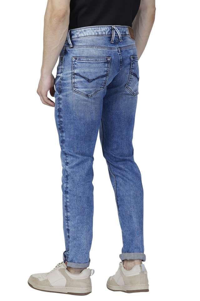 Light-Wash-Blended-Fabric-Tapered-Fit-Men-s-Jeans