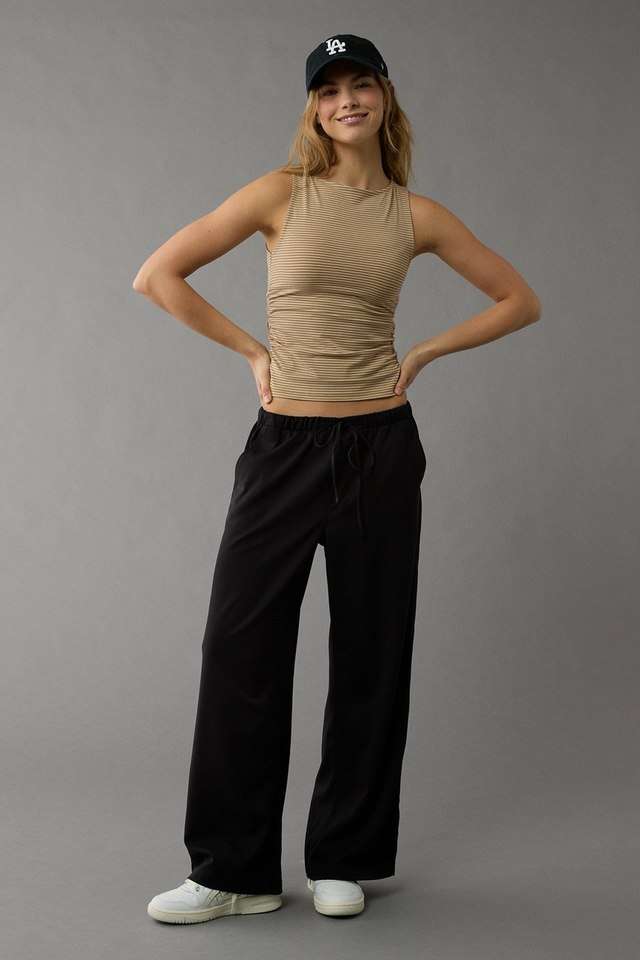 Solid-Regular-Fit-Blended-Fabric-Women-s-Casual-Wear-Pants