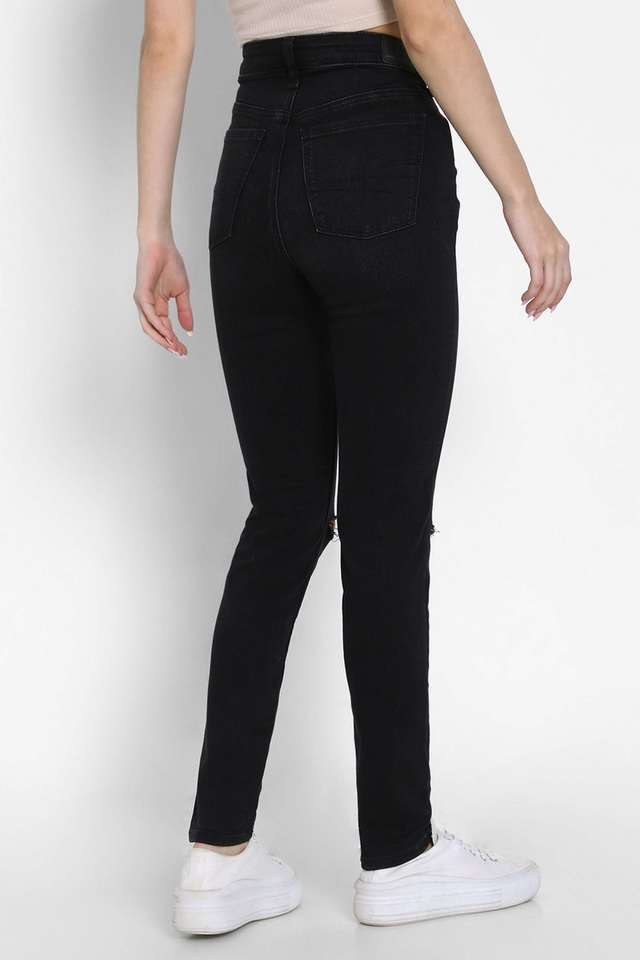 High-Rise-Blended-Fabric-Skinny-Fit-Women-s-Jeans