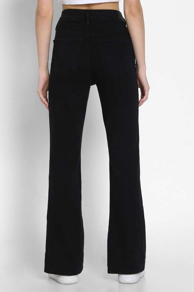 High-Rise-Blended-Fabric-Bootcut-Fit-Women-s-Jeans