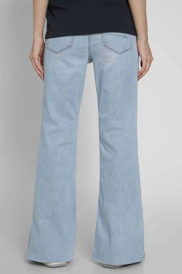 High-Rise-Light-Wash-Blended-Fabric-Flared-Fit-Women-s-Jeans