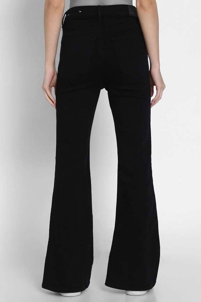 High-Rise-Blended-Fabric-Flared-Fit-Women-s-Jeans