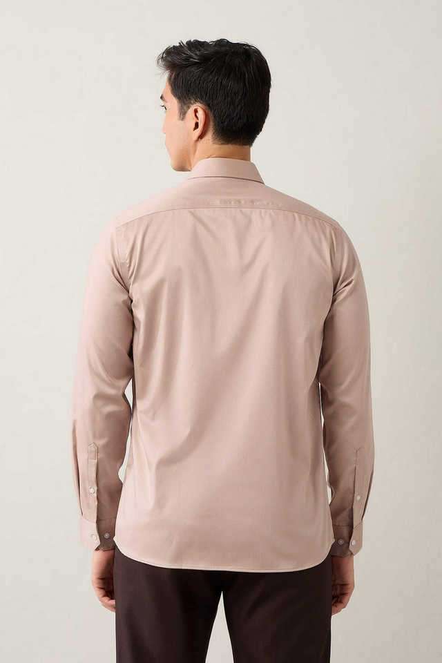 Structured-Cotton-Blend-Slim-Fit-Men-s-Formal-Wear-Shirt