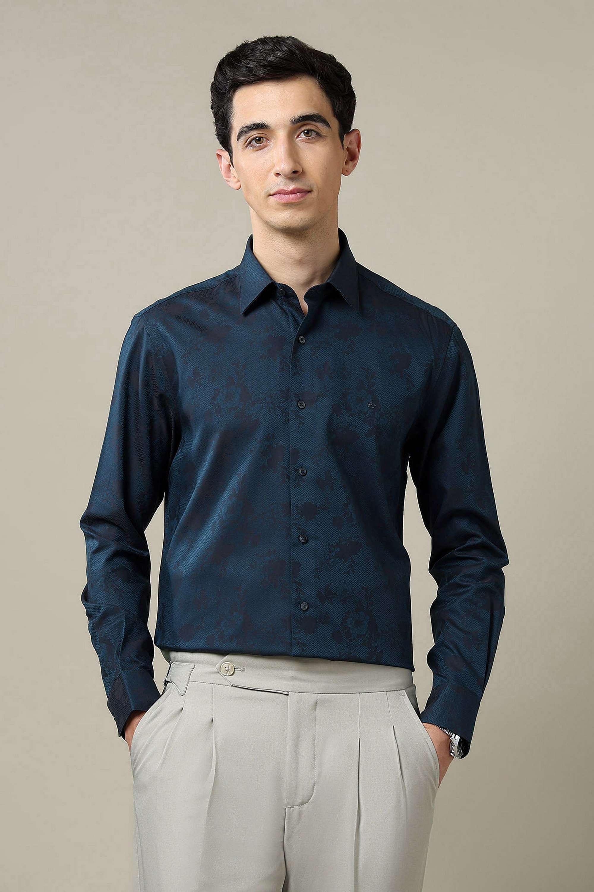 Textured-Pure-Cotton-Tailored-Men-s-Shirt