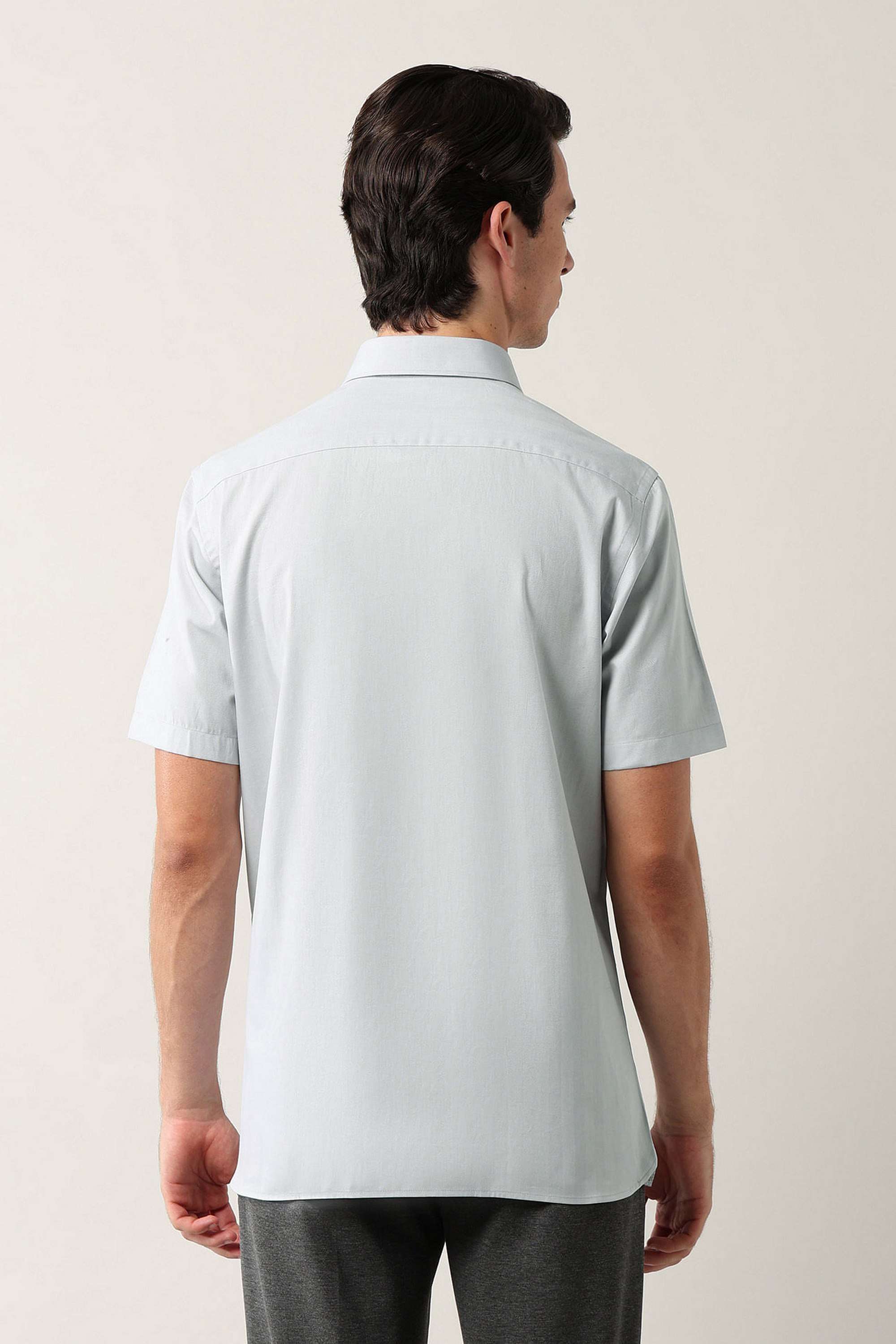 Solid-Pure-Cotton-Regular-Fit-Men-s-Shirt