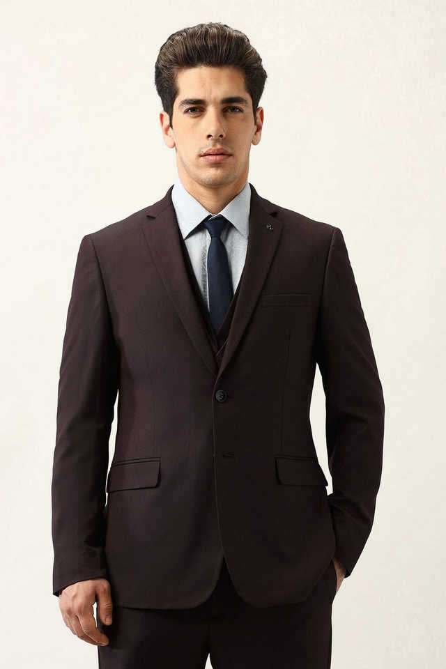 Structured-Blended-Fabric-Regular-Fit-Men-s-Formal-Wear-Suit