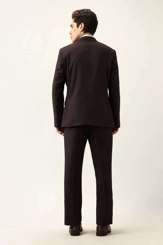 Structured-Blended-Fabric-Regular-Fit-Men-s-Formal-Wear-Suit