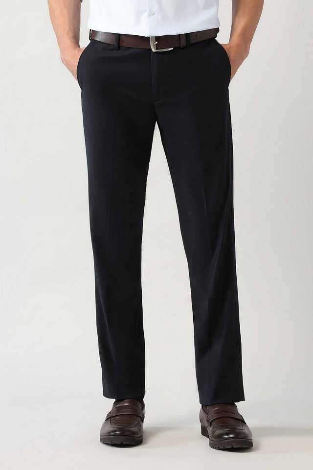 Solid-Blended-Fabric-Slim-Fit-Men-s-Formal-Wear-Trousers
