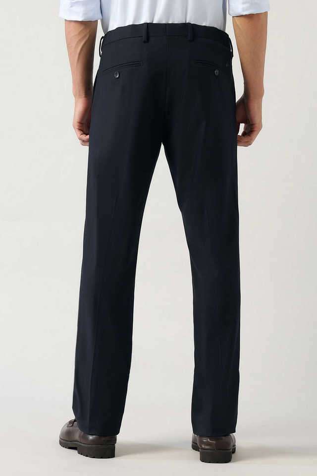 Solid-Blended-Fabric-Slim-Fit-Men-s-Formal-Wear-Trousers