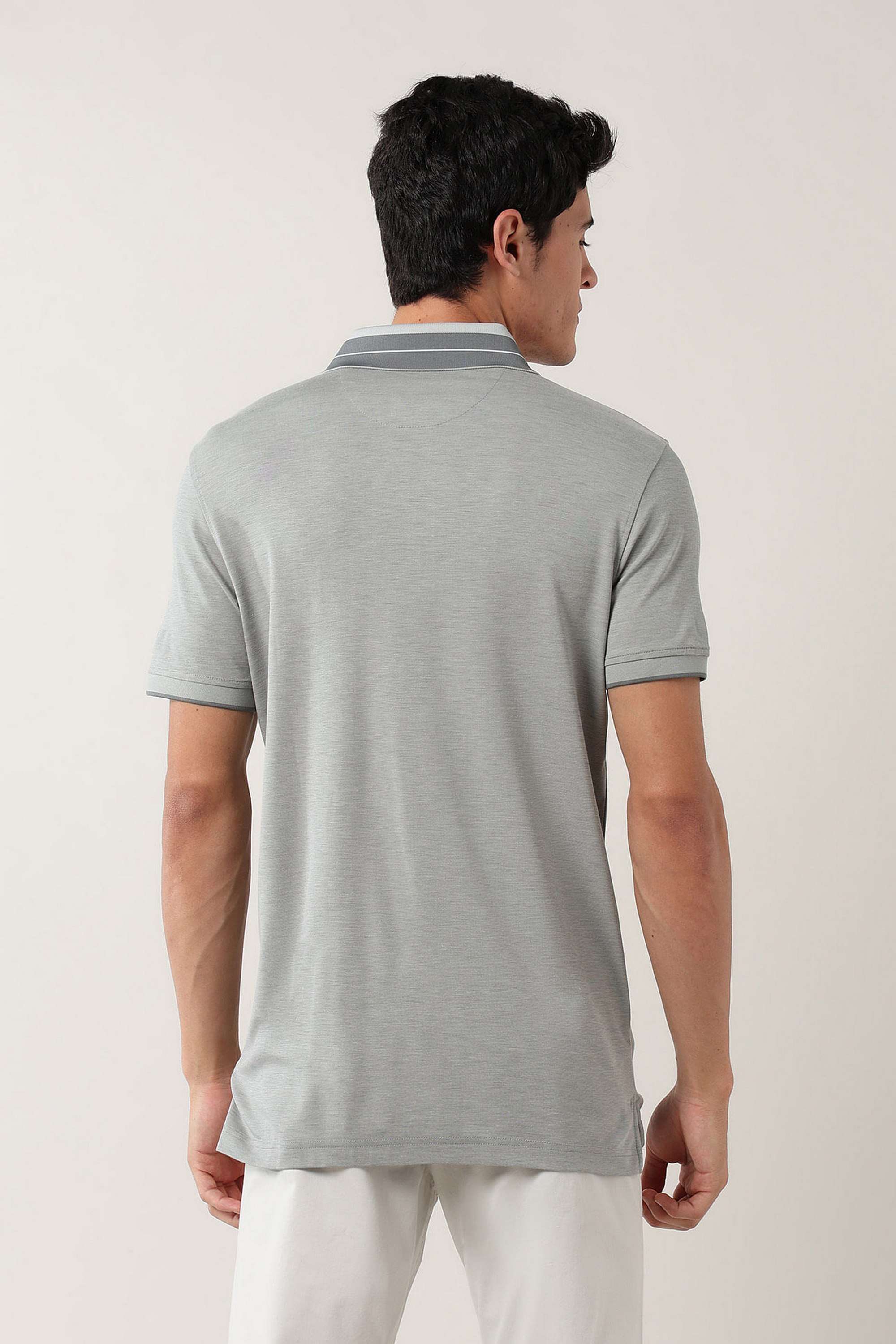 Solid-Cotton-Blend-Polo-Men-s-T-Shirt