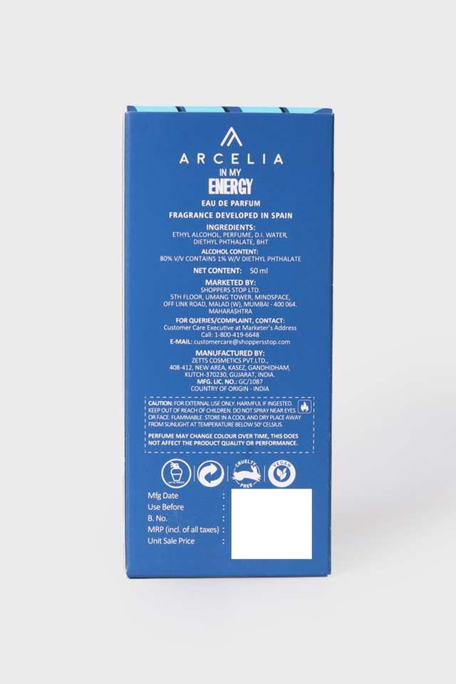 Buy Arcelia NoColour In My Energy EDP for Men and Women 50 ml