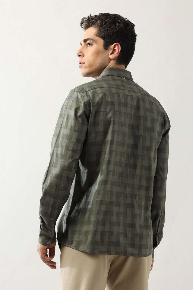 Buy Arrow green Structured Cotton Slim Fit Men's Formal Wear Shirt |  Shoppers Stop