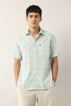 Printed-Blended-Fabric-Regular-Fit-Men-s-Casual-Shirt